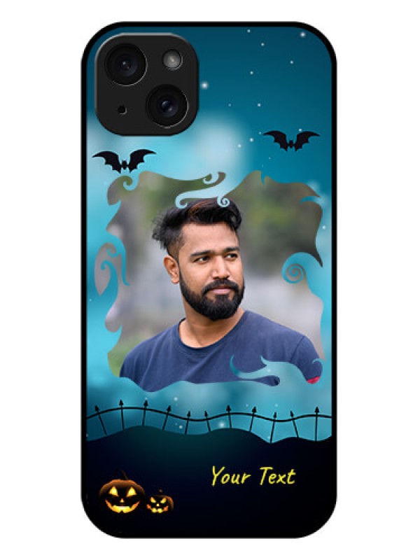 Custom iPhone 15 Plus Custom Glass Phone Case - Halloween Frame Design