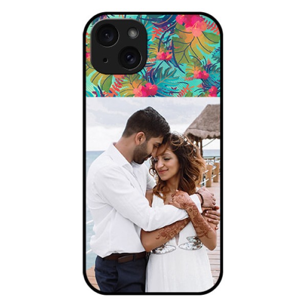 iPhone 15 Plus Custom Glass Phone Case - Watercolor Floral Design iPhone 15 Plus Custom Glass Phone Case - Watercolor Floral Design