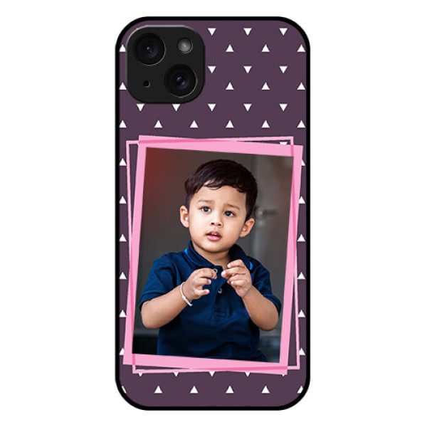iPhone 15 Plus Custom Glass Phone Case - Triangle Pattern Dotted Design iPhone 15 Plus Custom Glass Phone Case - Triangle Pattern Dotted Design