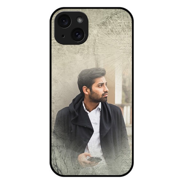 iPhone 15 Plus Custom Glass Phone Case - With Vintage Design