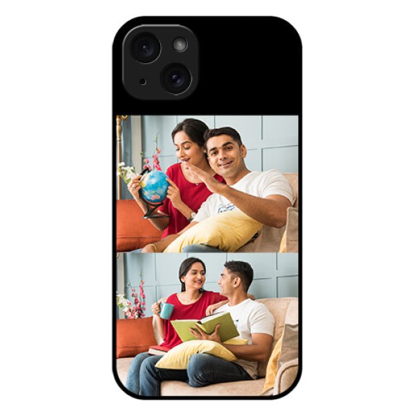 iPhone 15 Plus Custom Glass Phone Case - 2 Images Design