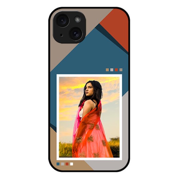 iPhone 15 Plus Custom Glass Phone Case - Retro Color Pallet Design iPhone 15 Plus Custom Glass Phone Case - Retro Color Pallet Design
