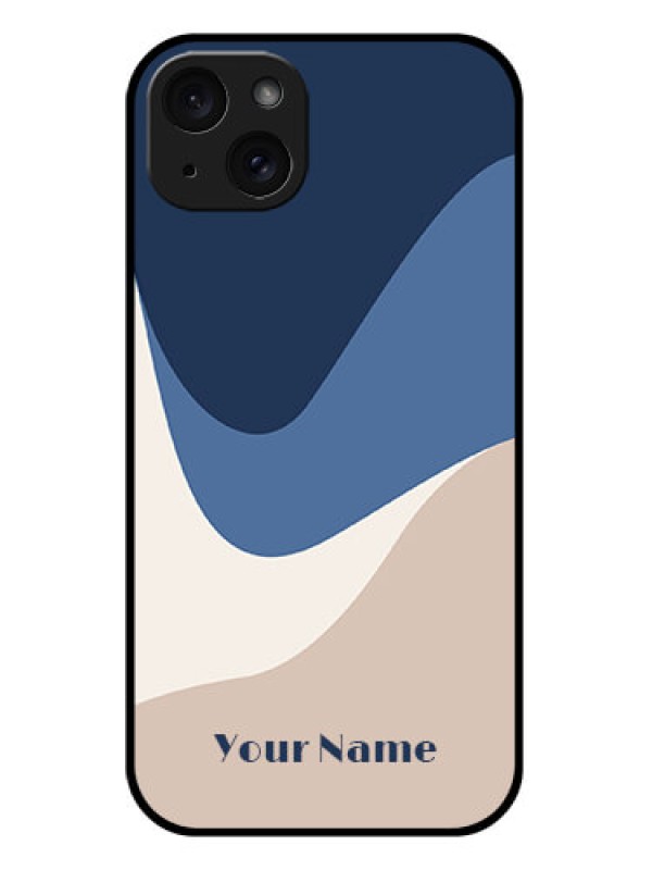 Custom iPhone 15 Plus Custom Glass Phone Case - Abstract Drip Art Design