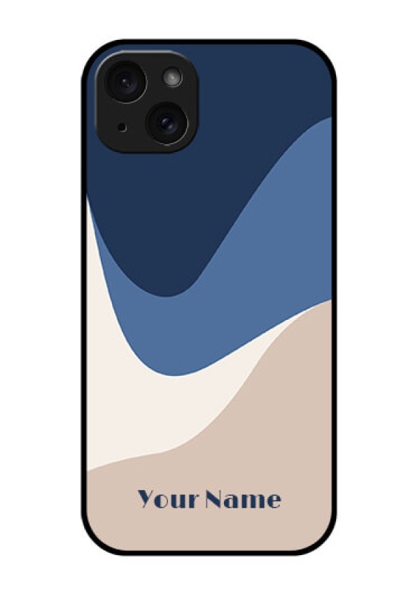 iPhone 15 Plus Custom Glass Phone Case - Abstract Drip Art Design