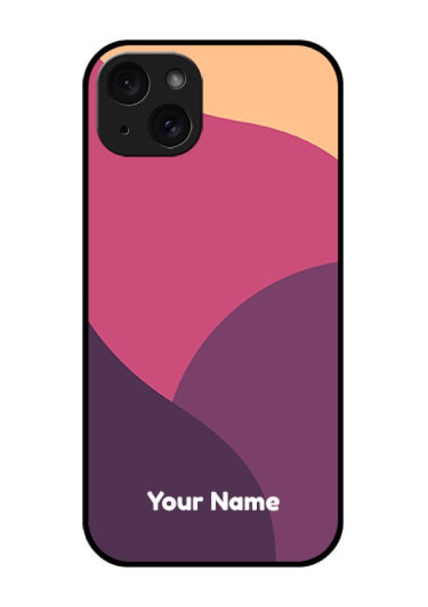 iPhone 15 Plus Custom Glass Phone Case - Mixed Multi - Colour Abstract Art Design