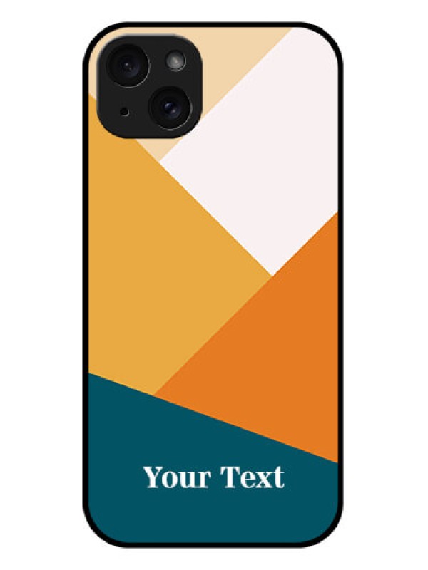 Custom iPhone 15 Plus Custom Glass Phone Case - Stacked Multi - Colour Design