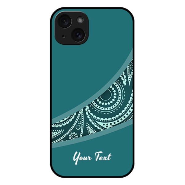 iPhone 15 Plus Custom Glass Phone Case - Semi Visible Floral Design