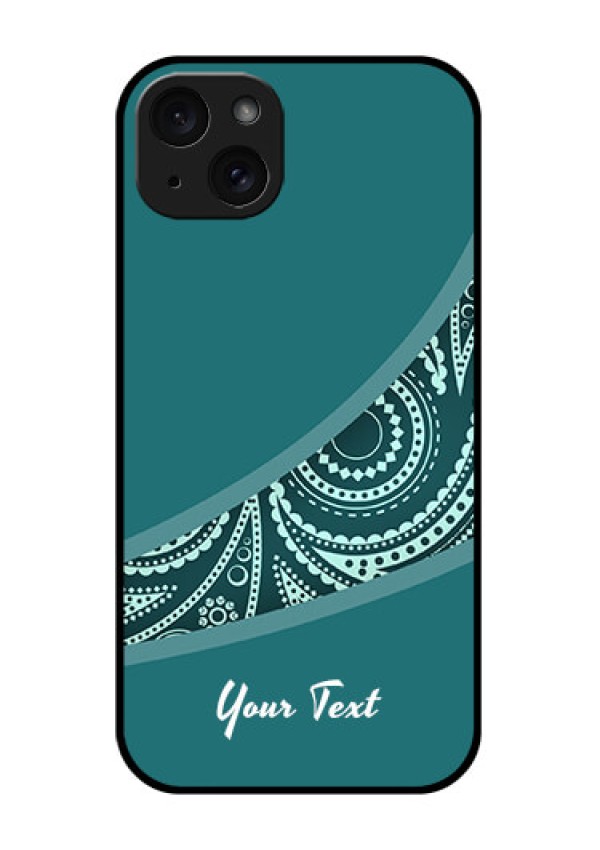 iPhone 15 Plus Custom Glass Phone Case - Semi Visible Floral Design