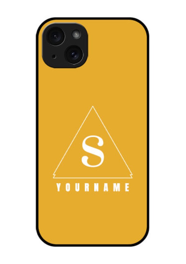 iPhone 15 Plus Custom Glass Phone Case - Simple Triangle Design