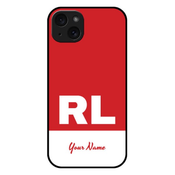iPhone 15 Plus Custom Glass Phone Case - Dual Tone Custom Text Design iPhone 15 Plus Custom Glass Phone Case - Dual Tone Custom Text Design