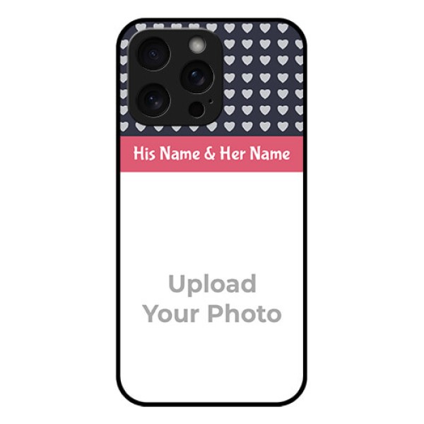 iPhone 15 Pro Max Custom Glass Phone Case - Love Symbols Design