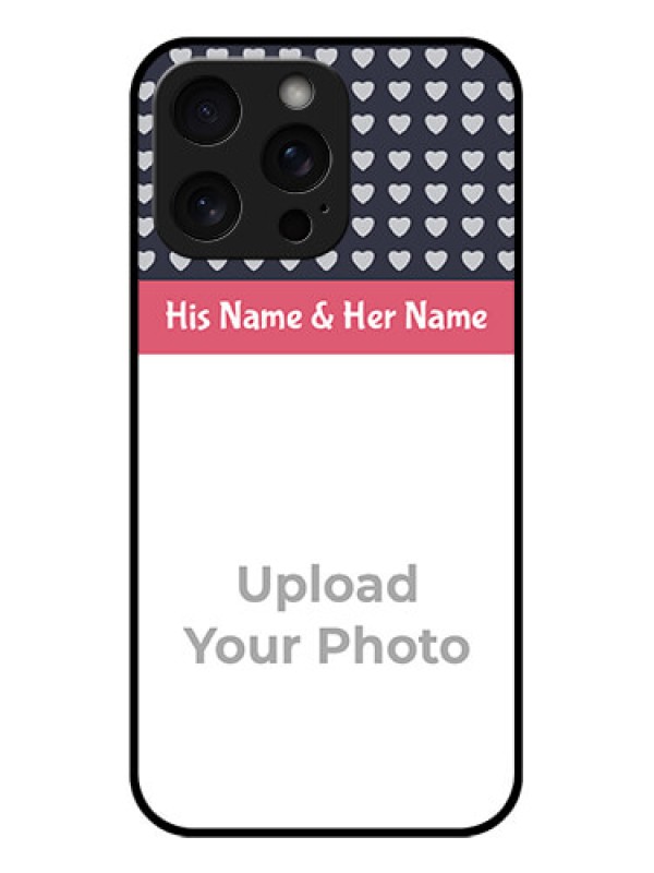 Custom iPhone 15 Pro Max Custom Glass Phone Case - Love Symbols Design