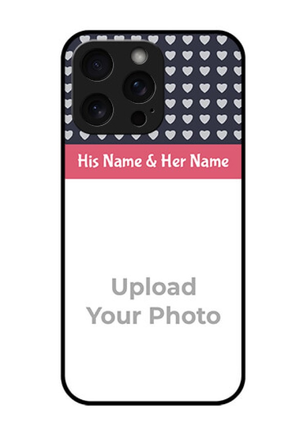 iPhone 15 Pro Max Custom Glass Phone Case - Love Symbols Design