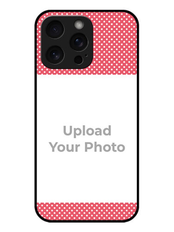 Custom iPhone 15 Pro Max Custom Glass Phone Case - White Dotted Design