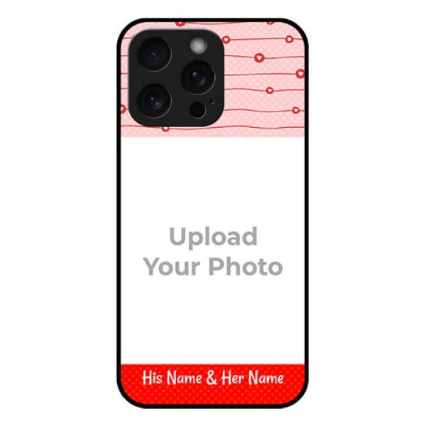 iPhone 15 Pro Max Custom Glass Phone Case - Red Pattern Case Design iPhone 15 Pro Max Custom Glass Phone Case - Red Pattern Case Design