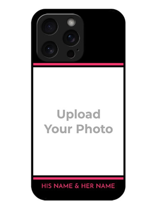 Custom iPhone 15 Pro Max Custom Glass Phone Case - With Add Text Design