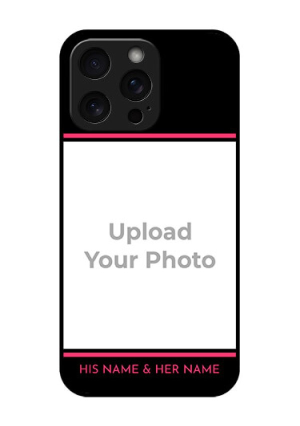 iPhone 15 Pro Max Custom Glass Phone Case - With Add Text Design
