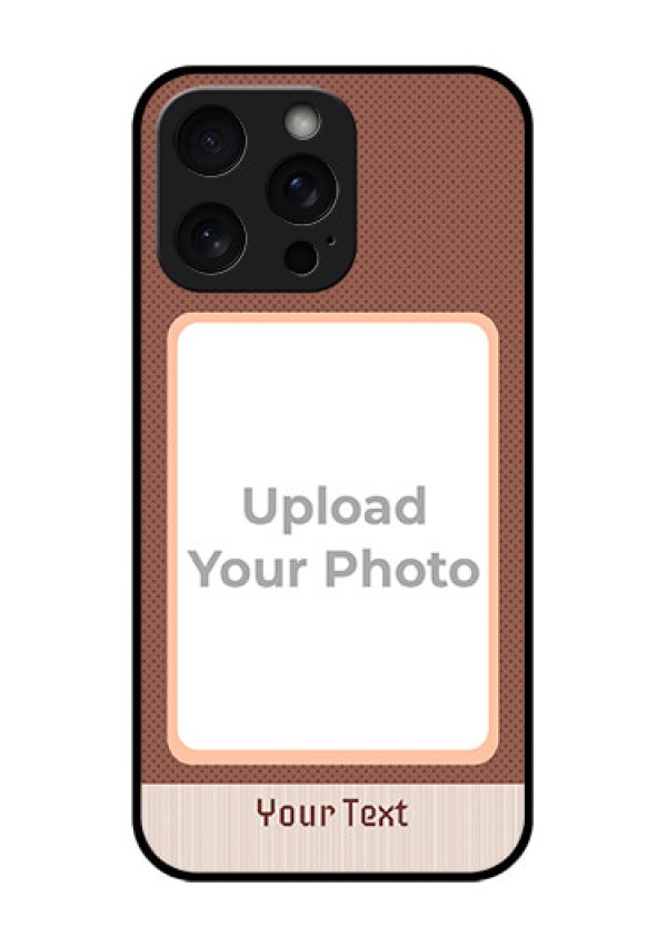 iPhone 15 Pro Max Custom Glass Phone Case - Simple Pic Upload Design