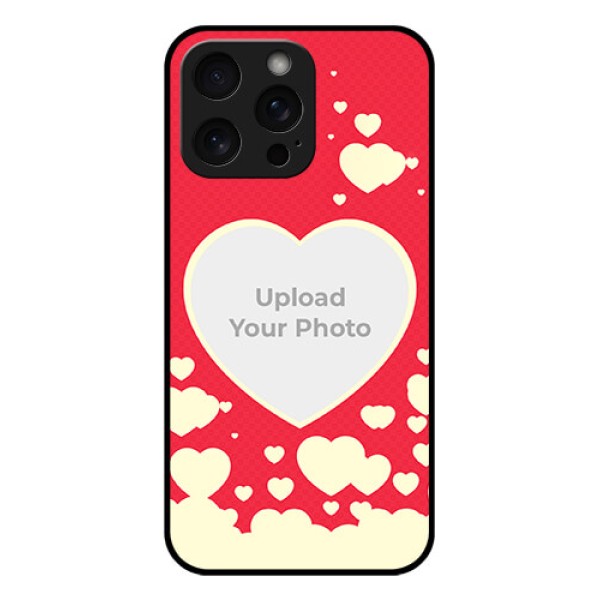 iPhone 15 Pro Max Custom Glass Phone Case - Love Symbols Phone Cover Design