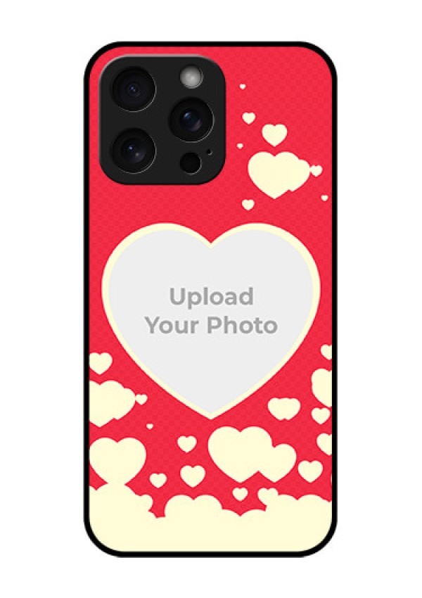 iPhone 15 Pro Max Custom Glass Phone Case - Love Symbols Phone Cover Design
