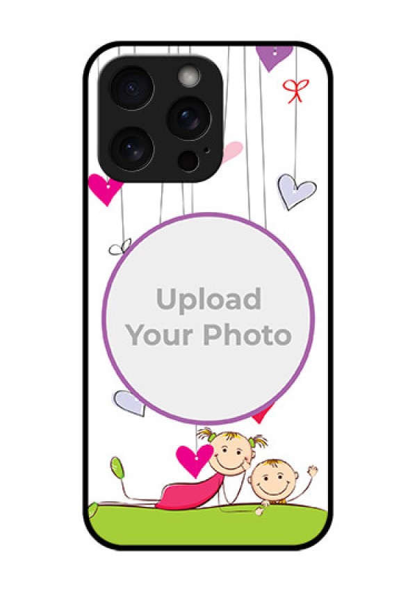 iPhone 15 Pro Max Custom Glass Phone Case - Cute Kids Phone Case Design