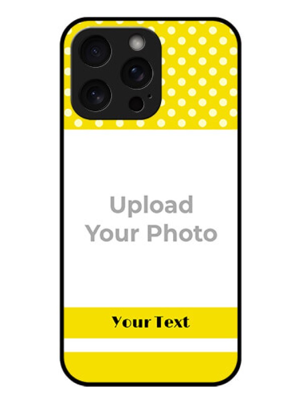 Custom iPhone 15 Pro Max Custom Glass Phone Case - Bright Yellow Case Design