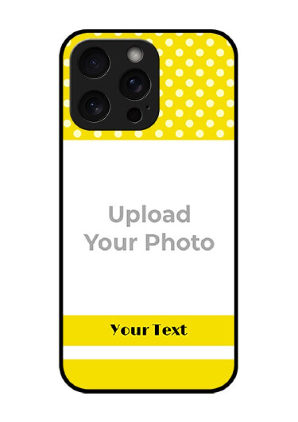 iPhone 15 Pro Max Custom Glass Phone Case - Bright Yellow Case Design