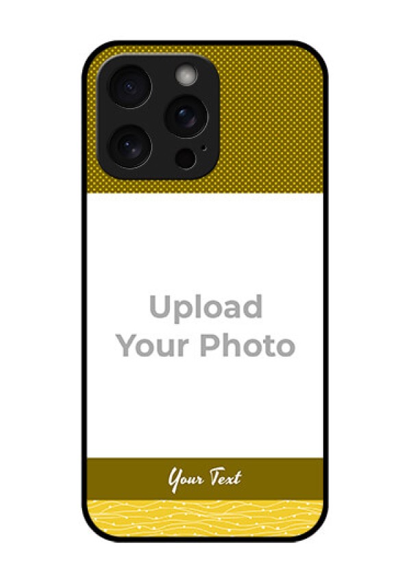 iPhone 15 Pro Max Custom Glass Phone Case - Simple Green Color Design