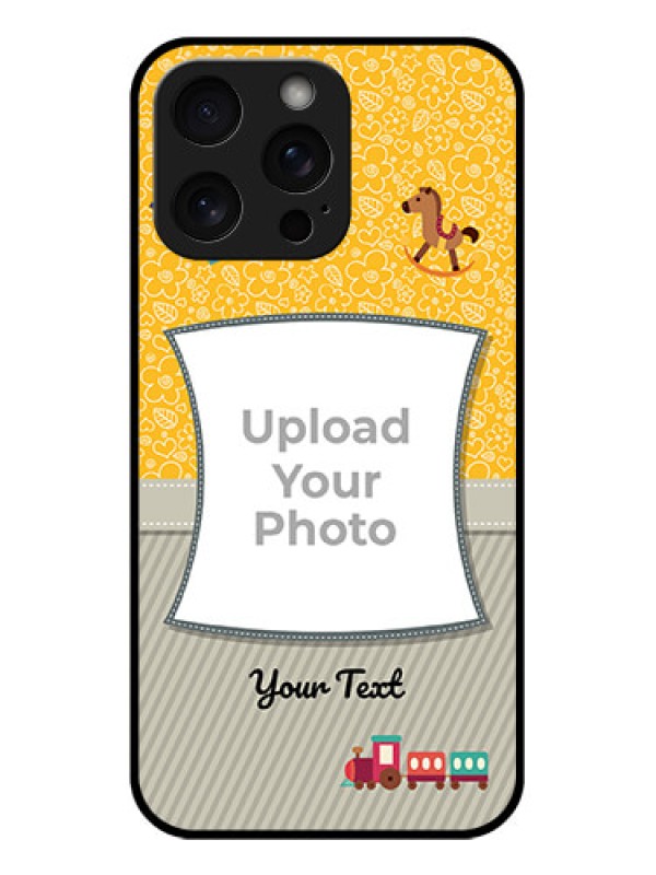 Custom iPhone 15 Pro Max Custom Glass Phone Case - Baby Picture Upload Design