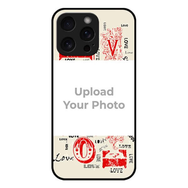 iPhone 15 Pro Max Custom Glass Phone Case - Trendy Love Design Case
