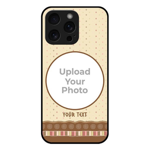 iPhone 15 Pro Max Custom Glass Phone Case - Brown Dotted Mobile Case Design iPhone 15 Pro Max Custom Glass Phone Case - Brown Dotted Mobile Case Design