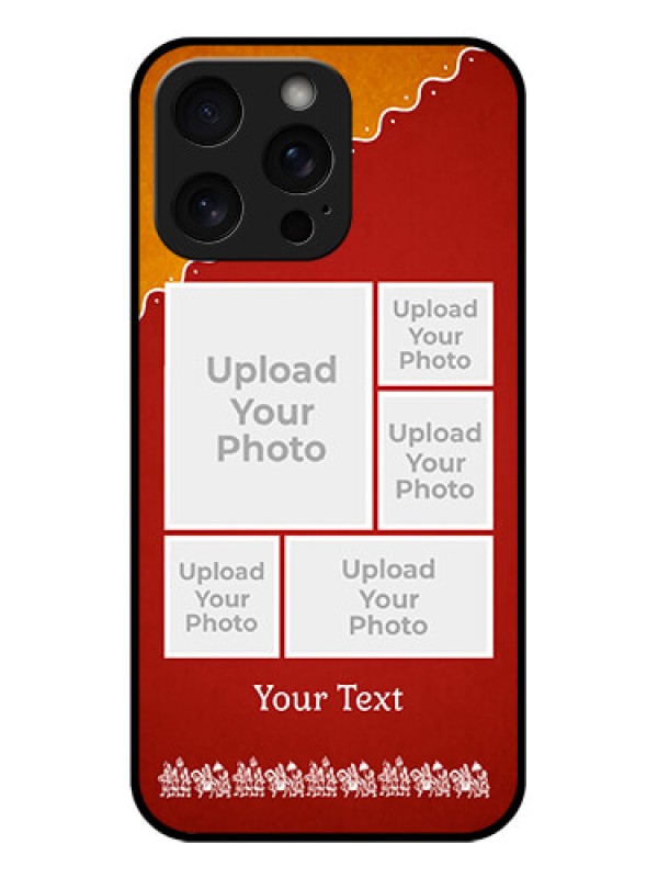 Custom iPhone 15 Pro Max Custom Glass Phone Case - Wedding Pic Upload Design
