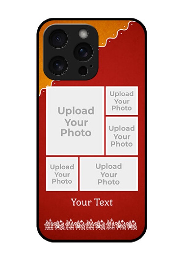 iPhone 15 Pro Max Custom Glass Phone Case - Wedding Pic Upload Design