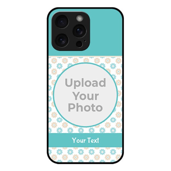 iPhone 15 Pro Max Custom Glass Phone Case - Beautiful Flowers Design