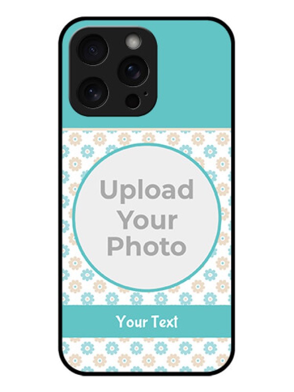 Custom iPhone 15 Pro Max Custom Glass Phone Case - Beautiful Flowers Design