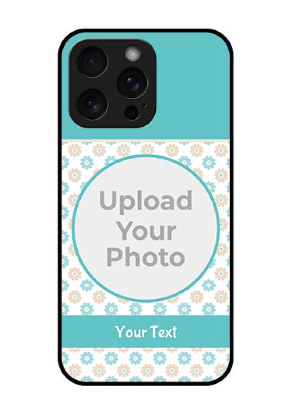 iPhone 15 Pro Max Custom Glass Phone Case - Beautiful Flowers Design
