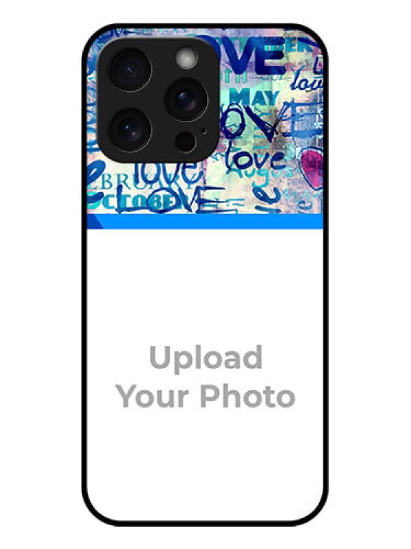 Custom iPhone 15 Pro Max Custom Glass Phone Case - Colorful Love Design