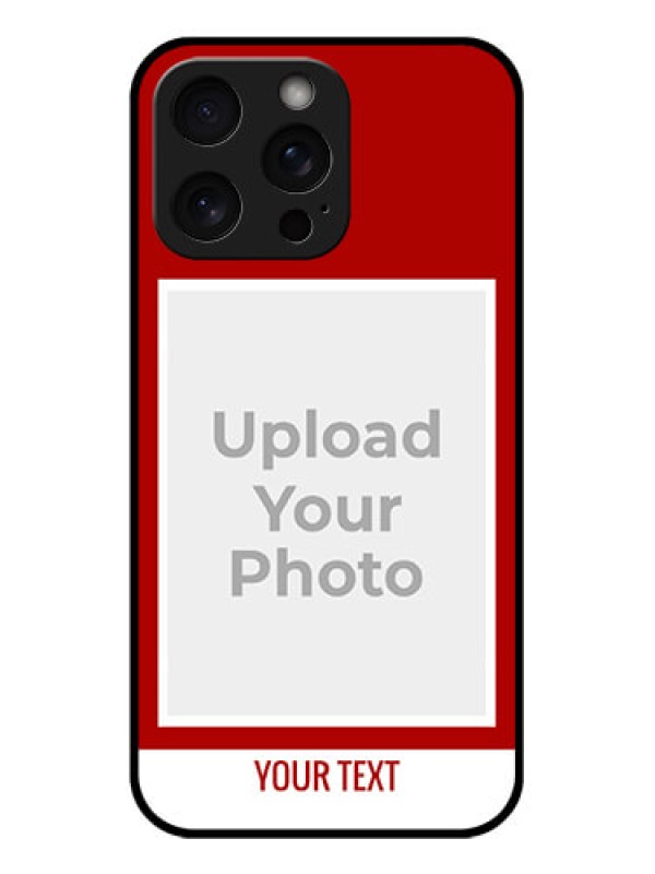 Custom iPhone 15 Pro Max Custom Glass Phone Case - Red Color Design