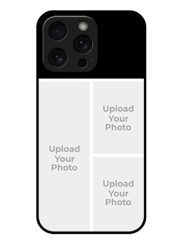 Custom iPhone 15 Pro Max Custom Glass Phone Case - Upload Multiple Picture Design