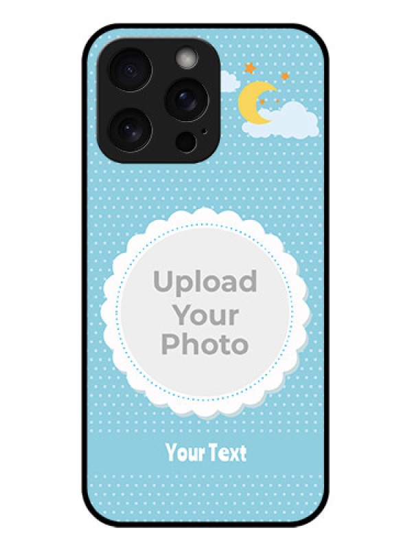 Custom iPhone 15 Pro Max Custom Glass Phone Case - Violet Pattern Design