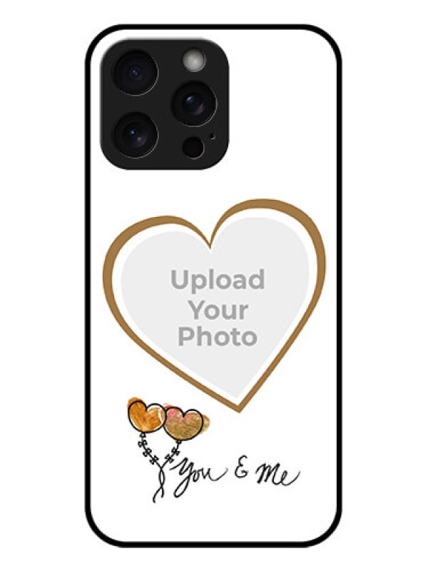 Custom iPhone 15 Pro Max Custom Glass Phone Case - You & Me Design