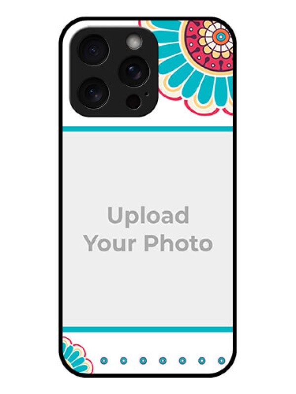 Custom iPhone 15 Pro Max Custom Glass Phone Case - Flower Design