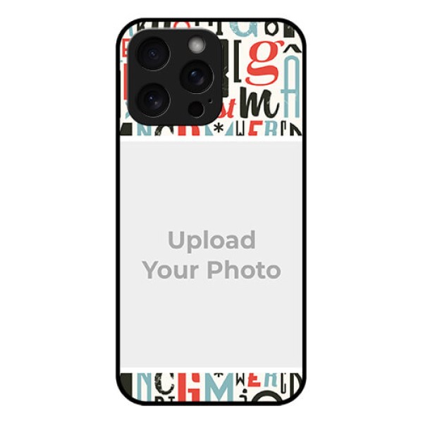 iPhone 15 Pro Max Custom Glass Phone Case - Alphabet Design