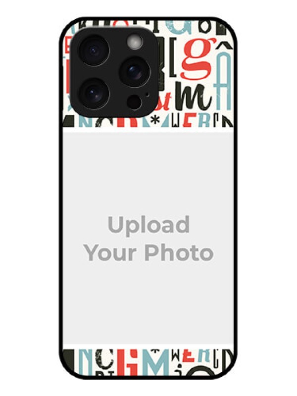Custom iPhone 15 Pro Max Custom Glass Phone Case - Alphabet Design