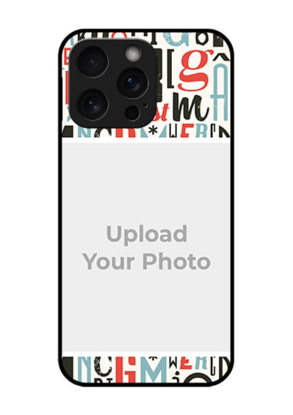 iPhone 15 Pro Max Custom Glass Phone Case - Alphabet Design