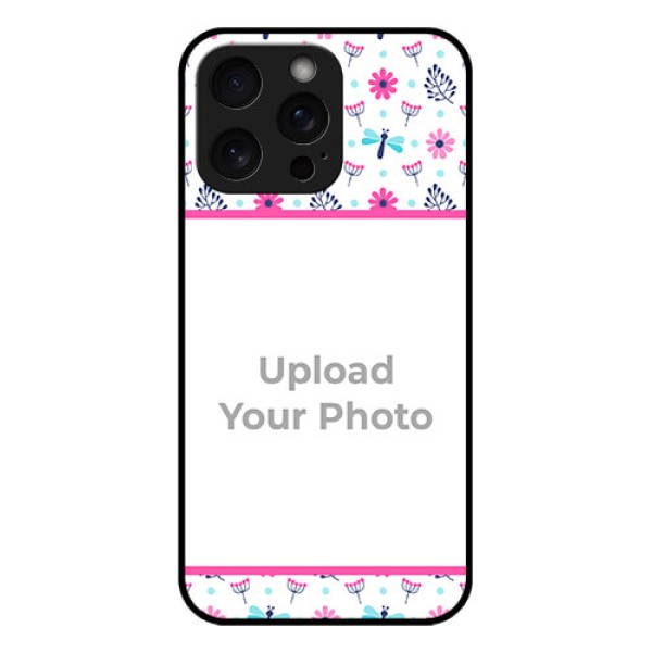 iPhone 15 Pro Max Custom Glass Phone Case - Colorful Flower Design