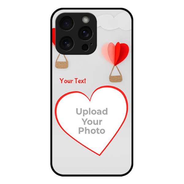 iPhone 15 Pro Max Custom Glass Phone Case - Parachute Love Design
