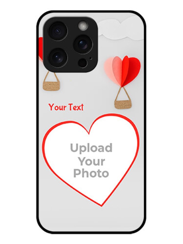 Custom iPhone 15 Pro Max Custom Glass Phone Case - Parachute Love Design