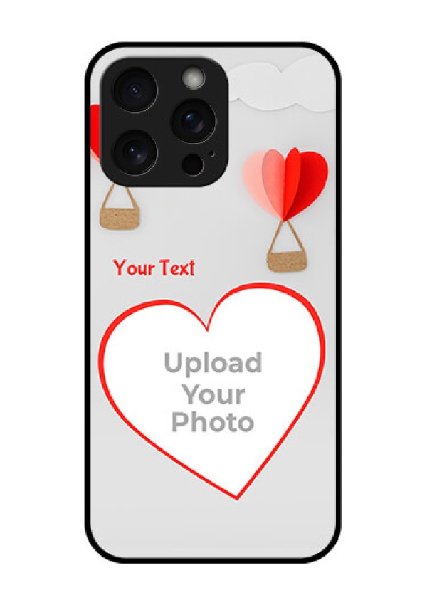 iPhone 15 Pro Max Custom Glass Phone Case - Parachute Love Design