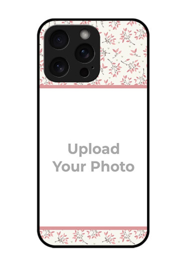 iPhone 15 Pro Max Custom Glass Phone Case - Stunning Floral Design